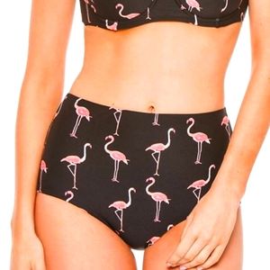 Kate Spade Playa Flamingo Hi-Rise Swim Bottoms ONLY